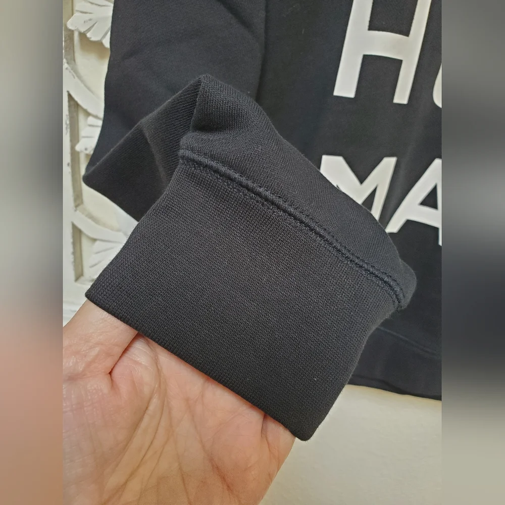 NWOT Everlane 100% Human Heavyweigt Sweatshirt Large Black & White - Picture 2 of 7